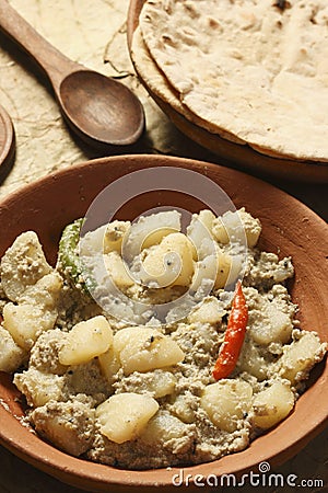 Aloo posto - A potato dish from Bengal Stock Photo