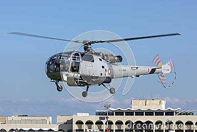 Alouette helicopter in long service with the AFM Editorial Stock Photo