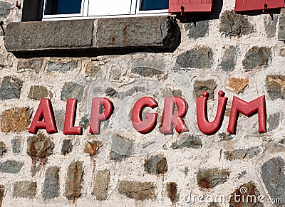 Alp Grum railway station Editorial Stock Photo