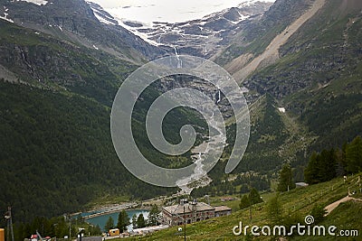 View of Lake Palu in Alpe Grum Editorial Stock Photo