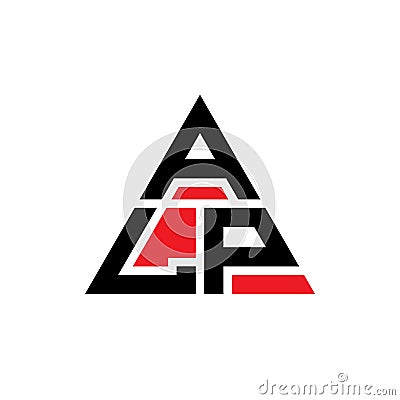 ALP triangle letter logo design with triangle shape. ALP triangle logo design monogram. ALP triangle vector logo template with red Vector Illustration