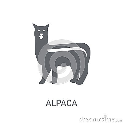 Alpaca icon. Trendy Alpaca logo concept on white background from Vector Illustration