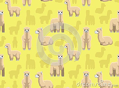 Alpaca Wallpaper Vector Illustration