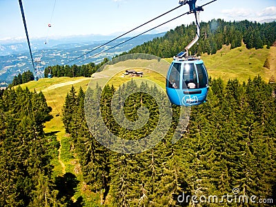 Alpe di siusi cablecar Stock Photo