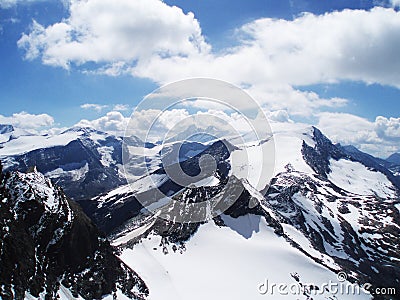 Alpen mountains landscape and a beautiful sky Stock Photo