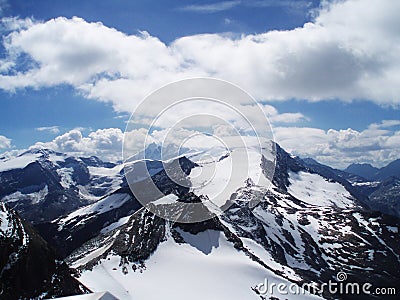 Alpen mountains landscape and a beautiful sky Stock Photo