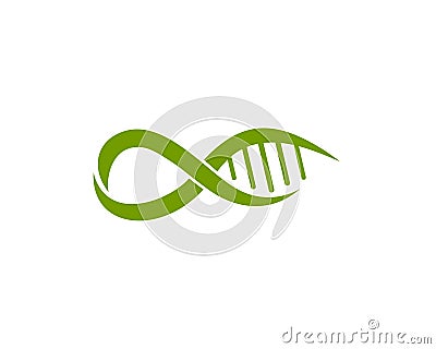 Alpha and DNA logo Stock Photo