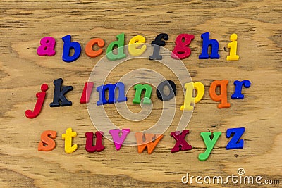 Alphabet abc color letters learning school preschool children teaching Stock Photo