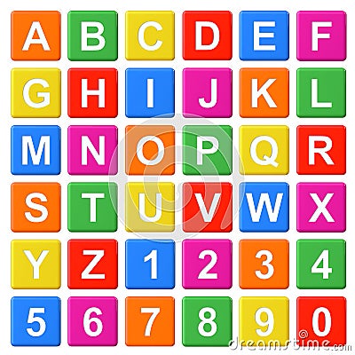 Alphabet Baby Blocks Stock Photo