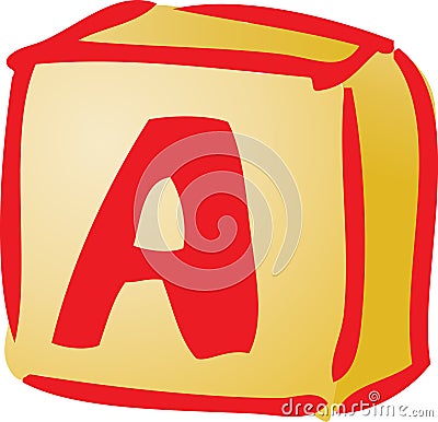 Alphabet block illustration Cartoon Illustration