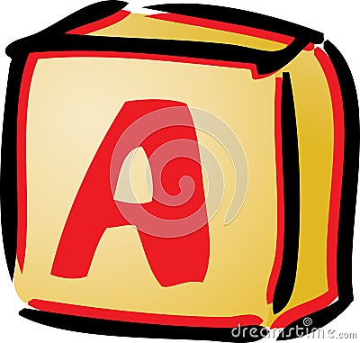 Alphabet block illustration Vector Illustration