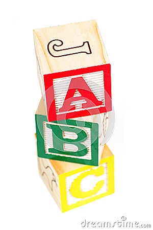 Alphabet Blocks Stock Photo