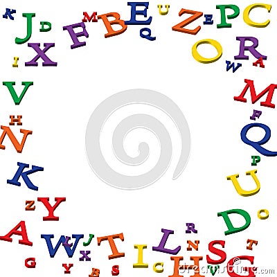 Alphabet Border Stock Photo