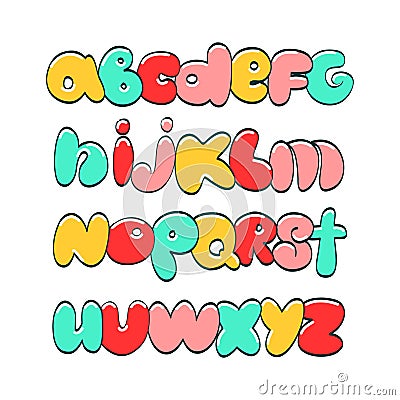 Alphabet cartoon children's Vector Illustration