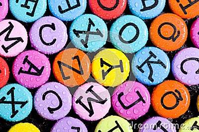 Alphabet colored background Stock Photo