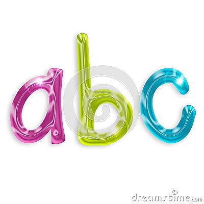Alphabet colored letters Stock Photo