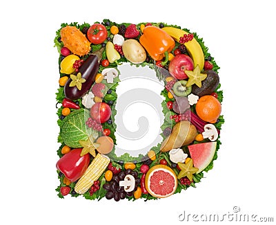 Alphabet of Health - D Stock Photo