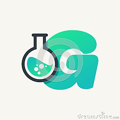 Alphabet Logo Lab G Vector Illustration