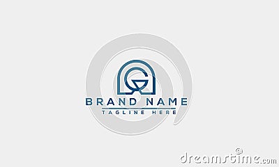 GA Logo Design Template Vector Graphic Branding Element. Vector Illustration
