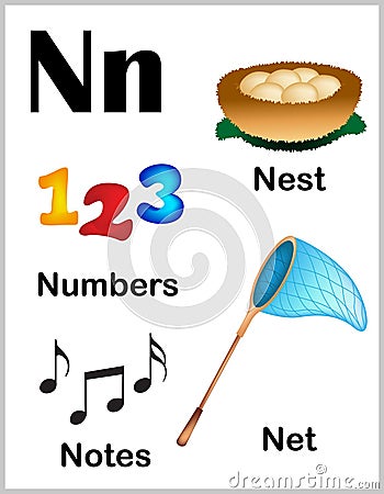 Alphabet Letter N Pictures Stock Vector - Image: 50724259
