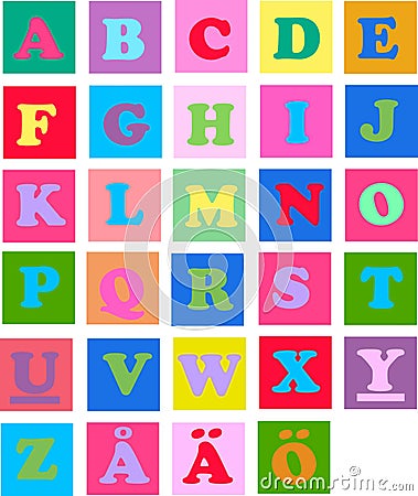 Alphabet letters Vector Illustration