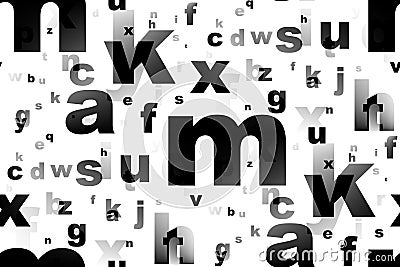 Alphabet letters collage Stock Photo