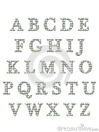 Alphabet letters 3D Stock Photo