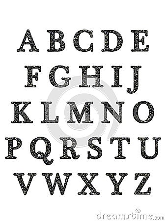 Alphabet letters 3D Stock Photo