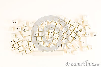 Alphabet numbers and some other keys Stock Photo