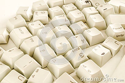 Alphabet numbers and some other keys Stock Photo