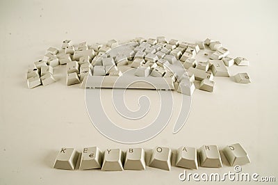 Alphabet numbers and some other keys Stock Photo