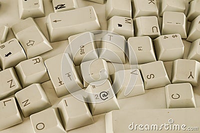 Alphabet numbers and some other keys Stock Photo