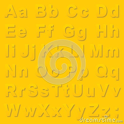 Alphabet pseudo 3d letters Vector Illustration