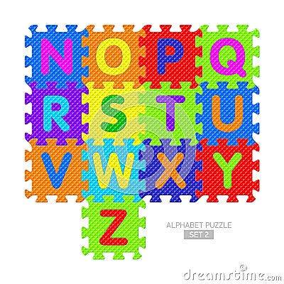 Alphabet puzzle Vector Illustration