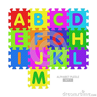 Alphabet puzzle Vector Illustration