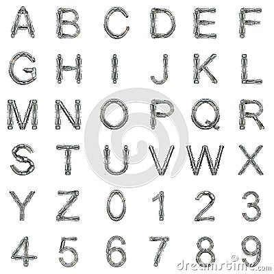 Alphabet technically Stock Photo