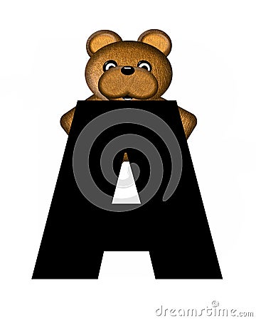 Alphabet Teddy A Stock Photo