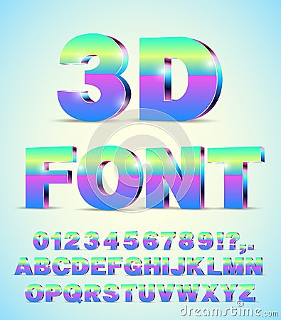 Alphabet vector font Vector Illustration