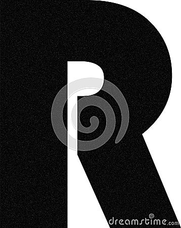 ALPHABET word `R` Logo with white dot Stock Photo