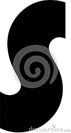 ALPHABET word `S` Logo with white dot Stock Photo