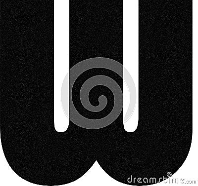 ALPHABET word `W` Logo with white dot Stock Photo