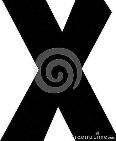 ALPHABET word `X` Logo with white dot Stock Photo