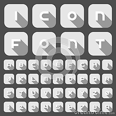 Alphabetic font and numbers Vector Illustration