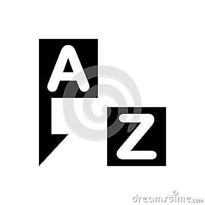 Alphabetical sort icon Vector Illustration