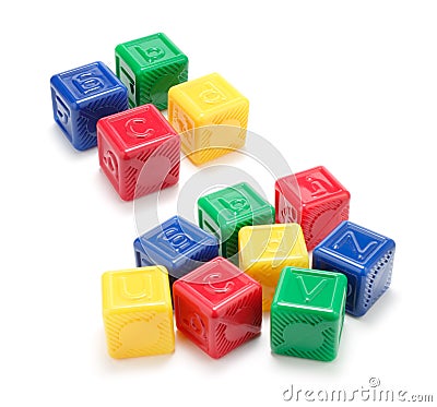 Alphabets Blocks Stock Photo