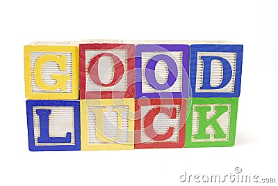 Alphabets - Good Luck Stock Photo