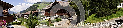 Alpine hotel in the Val Gardena Editorial Stock Photo