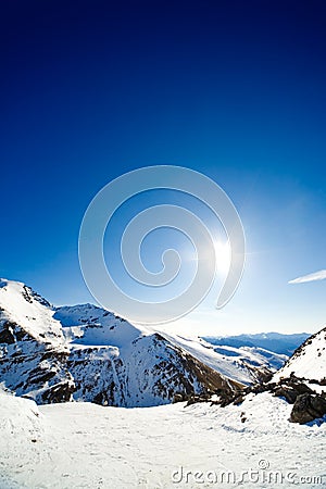 Alpine landscape with copyspace Stock Photo