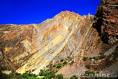Alpine landscape in Cordiliera Huayhuash Stock Photo