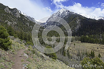 Alpine landscape, Sangre de Cristo Range, Rocky Mountains in Colorado Stock Photo